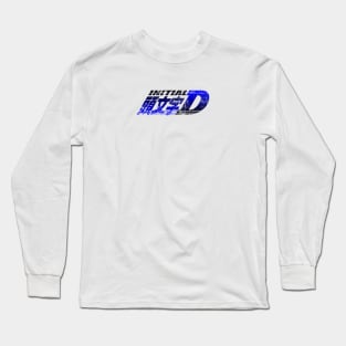 Initial D Gradient Blue Long Sleeve T-Shirt